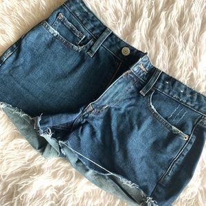 Express Jean low rise shorts